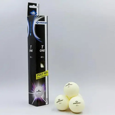 Кульки для настільного тенісу Donic 1-T One Poly 40+ Білий
